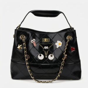 Bolso shopper con cómodo MoMyy NERO WOW Negro unisex