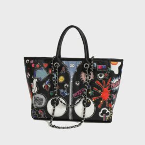 Bolso Bolsa con diseño de diseñador COMI BLACK Negro, multicolor unisex