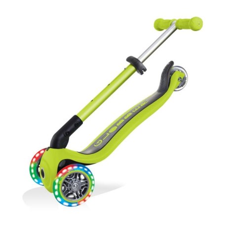 Hulajnoga 3-kołowa Globber Foldable Lights Lime Green Jr 437-106