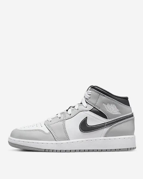 NIKE Air Jordan 1 Mid Light Smoke Gray - Szare 554724-078