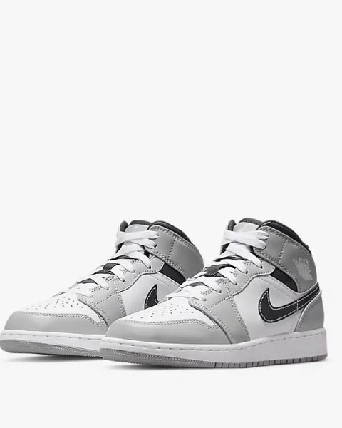 NIKE Air Jordan 1 Mid Light Smoke Gray - Szare 554724-078