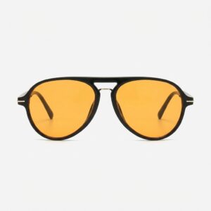 Occhiali da sole arancioni UV400 MoMyy FLY ORAGNE Nero, arancione donna