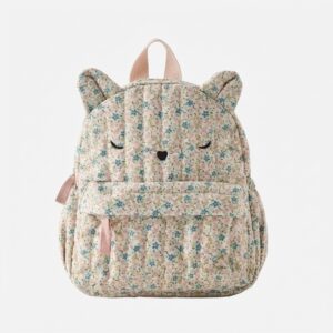 Designerrugzak met meerdere compartimenten en rits MoMyy FLO TEDDY Beige, meerkleurig dames