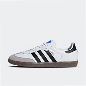 Adidas Samba OG B75806 – Białe Skórzane Męskie Sneakersy z Klasyczną Gumową Podeszwą