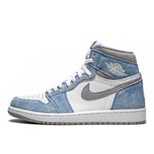 Nike Air Jordan 1 Retro High OG Hyper Royal 555088-402 – Niebiesko-Szare Skórzane Sneakersy Unisex