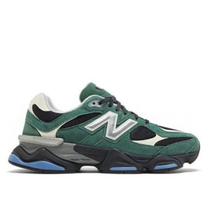 New Balance 9060 U9060VRA – Zielone Męskie Sneakersy z Zamszu i Siatki z Amortyzacją ABZORB i SBS
