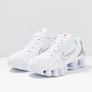 Nike Shox TL White Metallic Silver AR3566-100 – Białe Unisex Sneakersy z Amortyzacją Shox