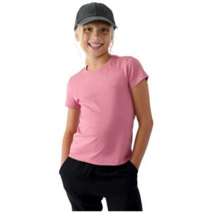 4F Koszulka Dziewczęca F1658 Różowy Jasny 100% Bawełna