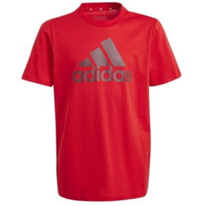Adidas Koszulka Big Logo Jr Czerwona Bawełna