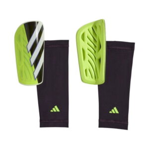 Adidas Ochraniacze Piłkarskie Tiro League JD6025 Czarny-Zielony Asymetryczna Płytka