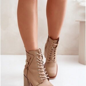 Step in style Ankle Boots Ivarisse ASA254-3 Beige Eco Leather