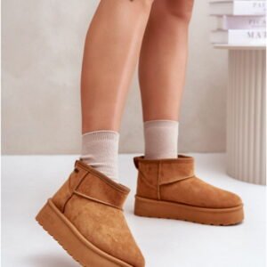 Step in style Women's Snow Boots Big Star OO274A098 Camel Faux Suede