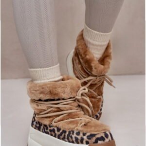 Big Star Snow Boots OO274A208 Brown Leopard Natural Leather