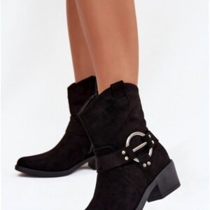 Step in style Ankle Boots Halivine RQ498-1 Black Eco Suede