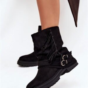 Step in style Ankle Boots Helianne WZ-108 Black Suede